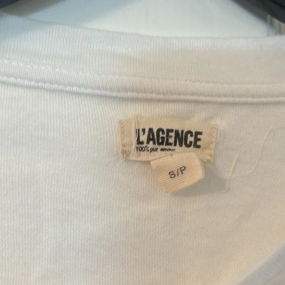 L'AGENCE  White Long Sleeve Top - Picture 2 of 3